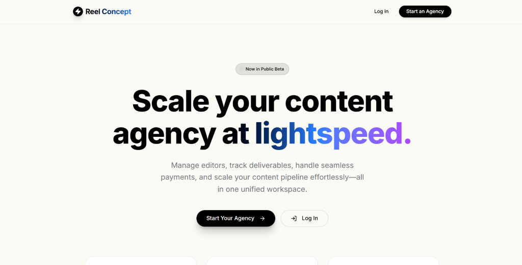 CreatorHub — Freelance Agency Management Platform — main screenshot